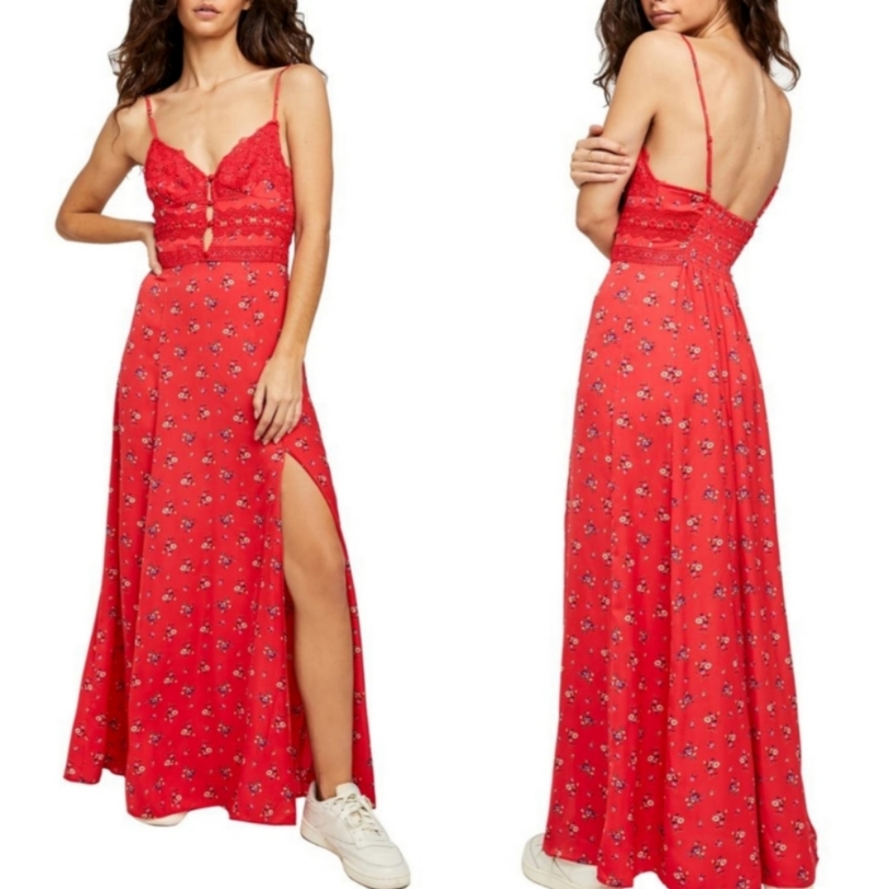 Free People Out & About Maxi Slip Dress